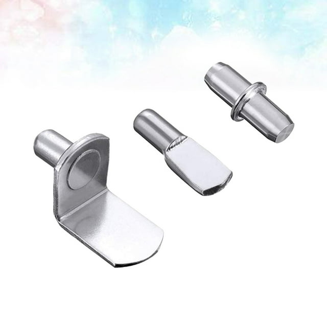 BRIGHTFUFU 60pcs Shelf Support Pin Stainless Steel Practical Design for Office Use Bookcases