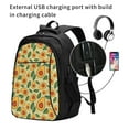thumbnail image 2 of Balery Leaves Avocado Print USB Charging Backpack for Men and Women - Water-Resistant, Anti-Theft Laptop Backpack with USB Port for Travel, Work, School, and College, 2 of 7