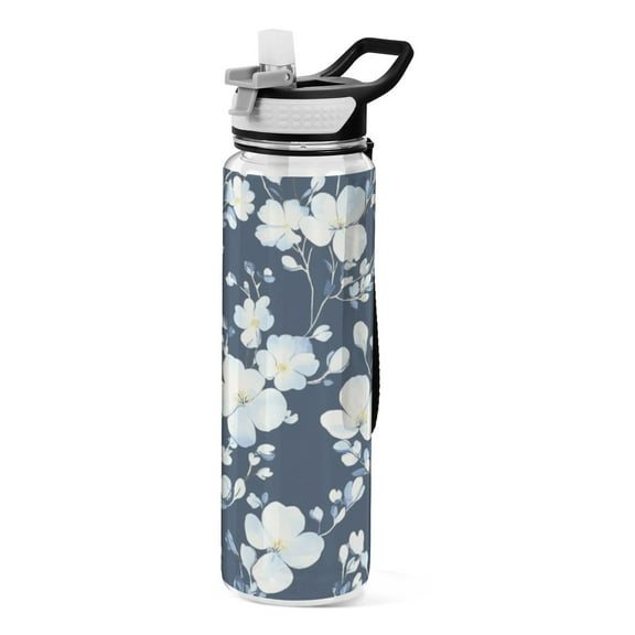 BZSMCE Sport Bottle Midnight Blooms Outdoor sports Water Bottle Size: 10.4x3in
