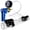 Blue + Protected Gauge, variant on LeLuv Vibrating Buddy Penis Pump | Blue Maxi Ergonomic Handle | Double-Ended 18 inch Length x 1.75 inch Diameter Cylinder