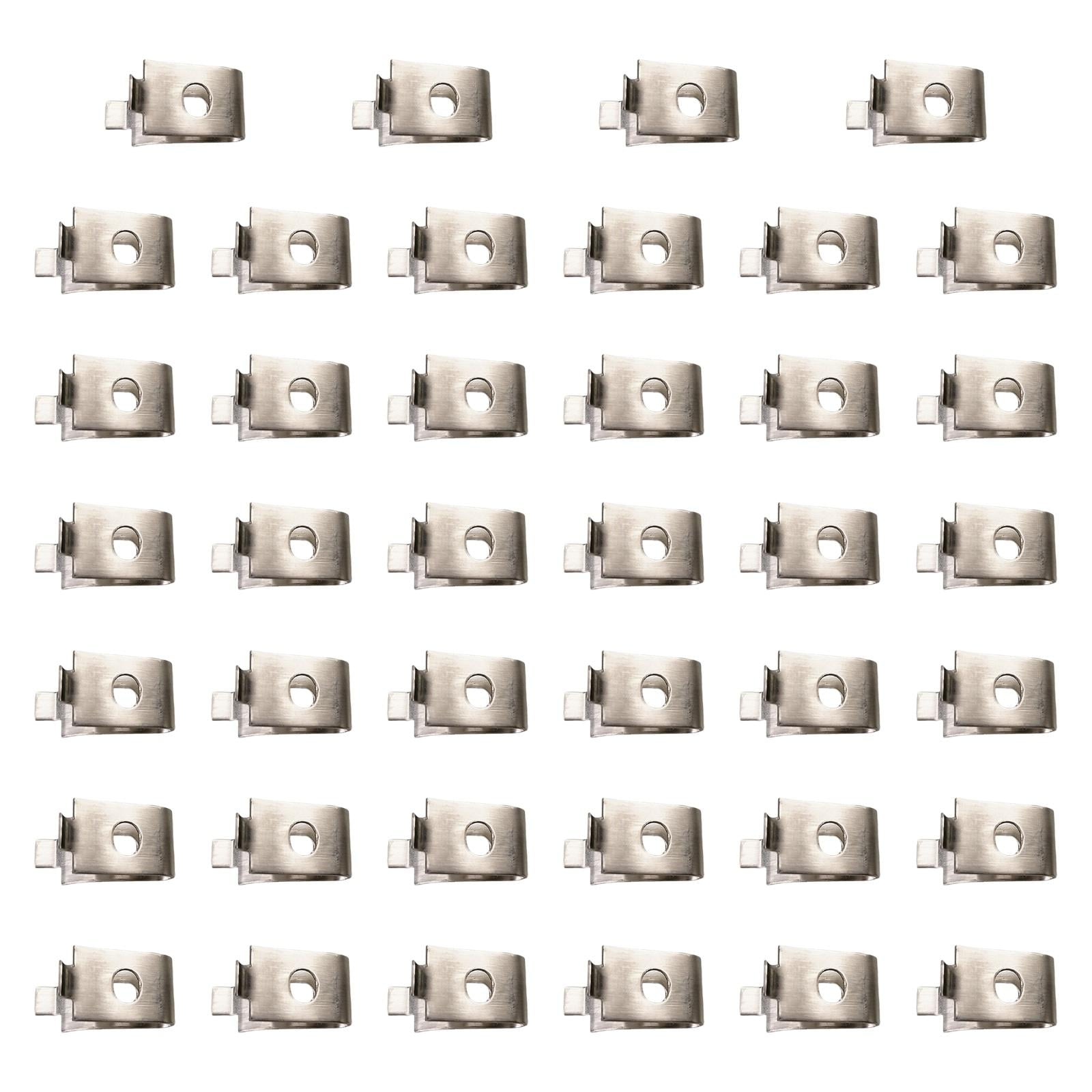 Baoblaze 40 Pieces Cabinet Shelf Clips Easy to Install Adjustable Shelf Bracket Clips