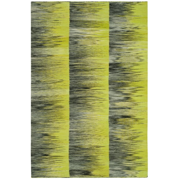 SAFAVIEH Kilim Alaia Geometric Wool Area Rug, Green/Charcoal, 4' x 6'