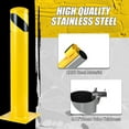 thumbnail image 6 of 10 Pieces Safety Bollard, 4.5''x52'' Steel Bollard Post with Anchor Bolts, Powder Coated Parking Bollard for Traffic Control, Driveway Barrier, Parking Pole & Warehouse, Yellow and Black, 6 of 8