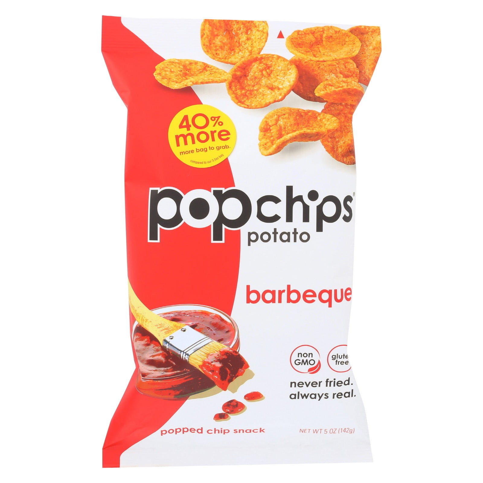 Popchips BBQ Flavored Potato Chips 40 More, 5 Oz.