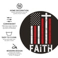 thumbnail image 4 of Disketp Usa Flag Cross Funny Coasters,4 Pcs Leather Coasters With Holder, Perfect Housewarming Hostess Gifts,Protect Furniture From Water Marks Scratch, 4 of 9