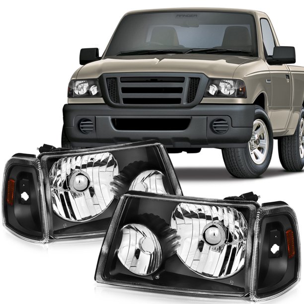 SCITOO Headlight Assembly Fit For Ford For Ranger 2001 2002 2003 2004