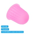 thumbnail image 4 of Uxcell Silicone Finger Tips Thumb Fingertip Protector Guard Thimble Pink Big Size 10 pack, 4 of 5