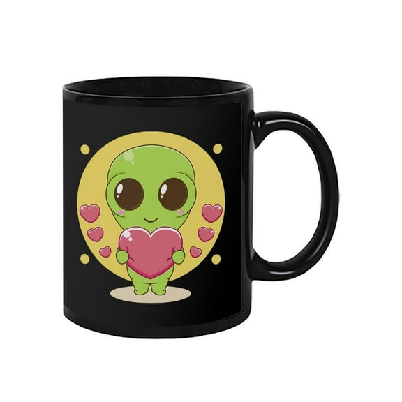 Kawaii Alien W Heart Mug Mug - Image by Shutterstock,