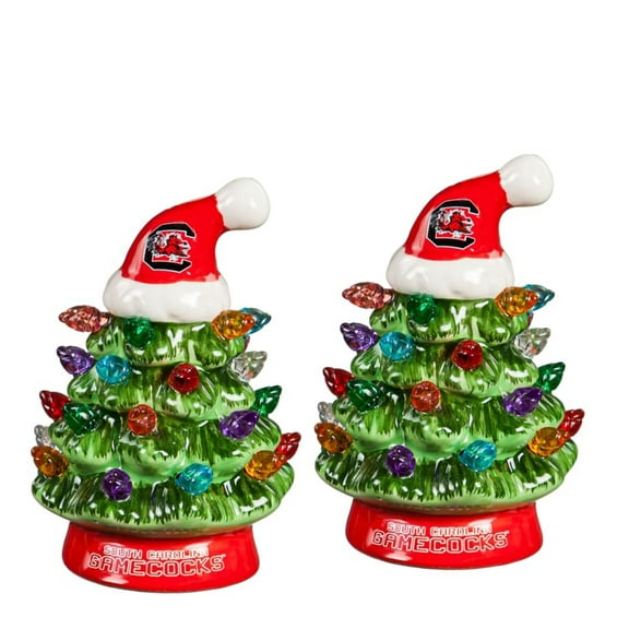 South Carolina Gamecocks 2-Pack 4" Ceramic LED Christmas Tree Set