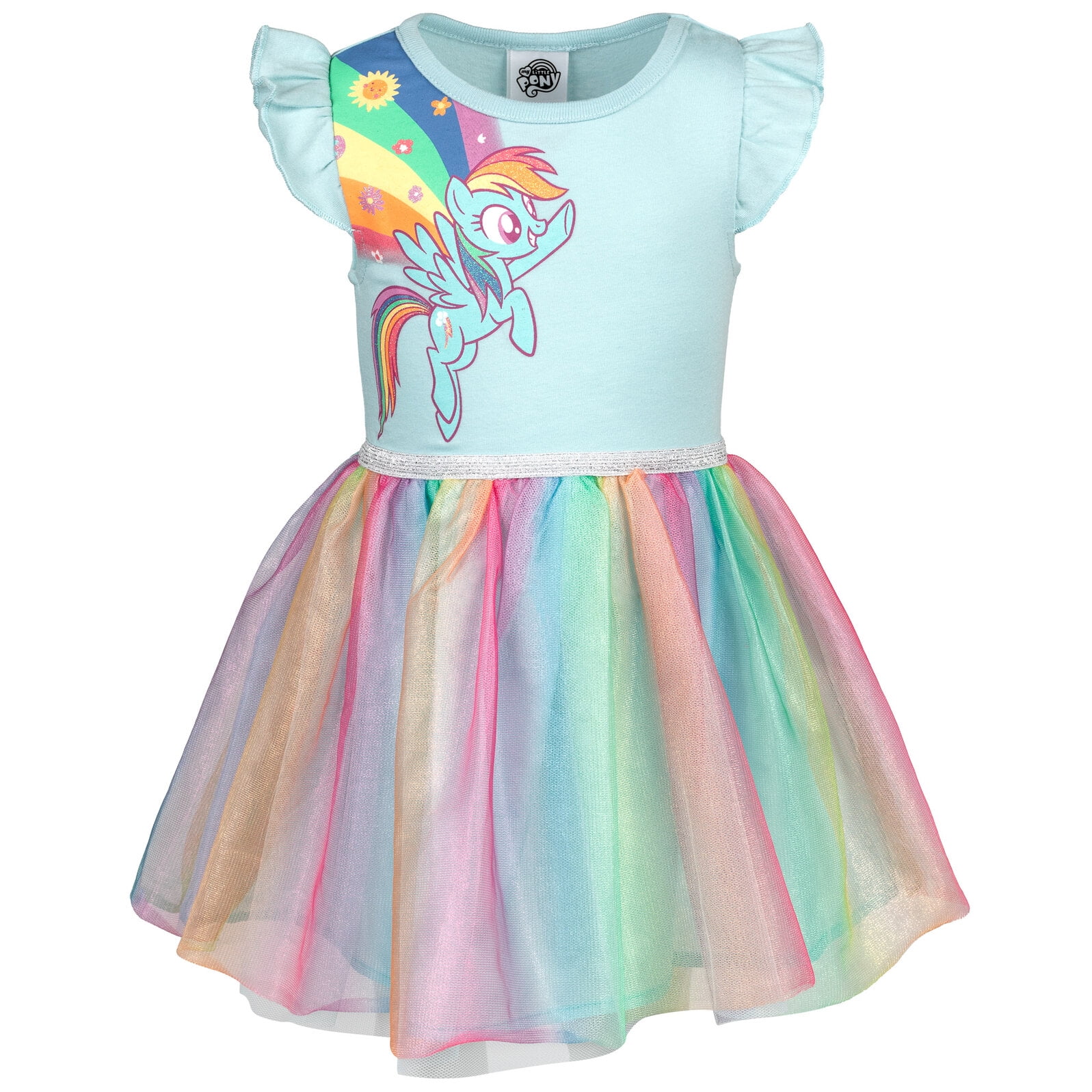 little pony birthday dress My Little Pony Rainbow Dress - Pinkie Pie Sequin Party Clothes for Girls 4-16, Pink, XS
