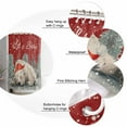 thumbnail image 6 of Vintage Red Christmas Shower Curtain, Xmas Bear Tree Snowflake Waterproof Washable Boho Funny Cute Shower Curtains Set for Bathroom Farmhouse Bathtubs Decor with Hook, 72"Wx84"L, 6 of 7