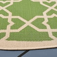 thumbnail image 5 of SAFAVIEH Courtyard Carol Geometric Indoor/Outdoor Area Rug, 6'7" x 6'7" Round, Green/Beige, 5 of 9
