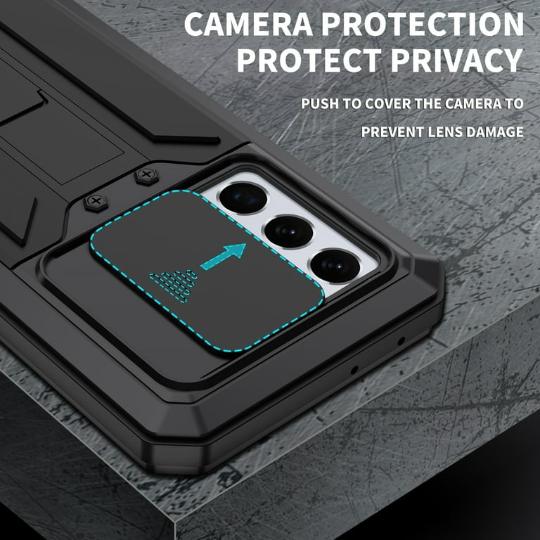 Samsung Galaxy S21 Ultra Metal Case with Screen Protector, Dteck