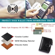 FALAN MULE Small Wallet for Women Genuine Leather Bifold Purse RFID Blocking Card Holder