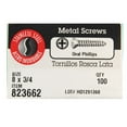 thumbnail image 2 of Hillman 0823662 8 x 0.75 in. Oval Head Stainless Steel Sheet Metal Screws  100 per Box, 2 of 2