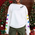 thumbnail image 2 of Maplenight Christmas Sweatshirts for Women Merry Christmas Fleece Pullover Sweatshirts Holiday Vacation Graphic Tees Tops, 2 of 8