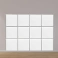 thumbnail image 3 of 12 paneles acústicos insonorizados para pared, diseño cuadrado autoadhesivo único. blanco pegajoso, 3 of 9