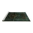 thumbnail image 2 of Ahgly Company Machine Washable Indoor Rectangle Persian Turquoise Blue Traditional Area Rugs, 6' x 9', 2 of 4