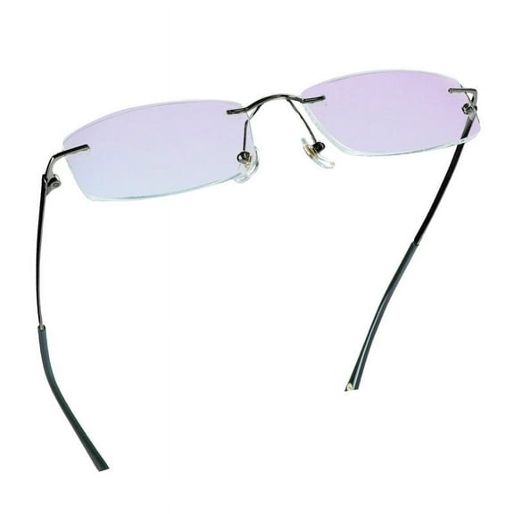 LifeArt Pure Titanium Frame Glasses/Blue Light Blocking Reading Glasses, Reduce Eyestrain, Stylish for Men and Women(Grey, 2.50 Magnification)