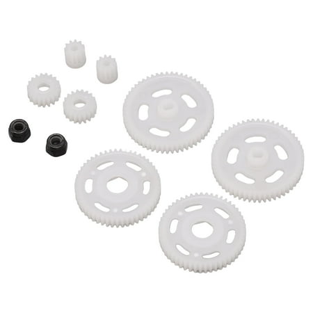 RC Motor Gear Set, White Stable Driving Plastic RC Motor Gear Durable