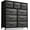 Rustic Black, variant on Sorbus Dresser - 9-Drawer Storage Unit for Bedroom, Closet & Office - Easy Pull Fabric Bins (Black)