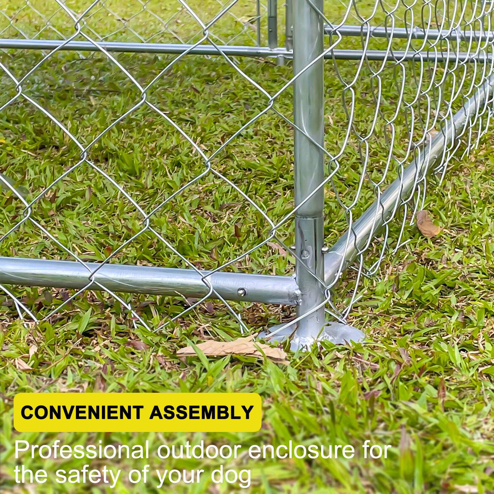 Large Outdoor Pet Dog Run House Kennel Shade Cage Enclosure with Cover Playpen