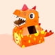 thumbnail image 4 of Fun 3D Dinosaur Paper Box Assembly Toy Set for Kids Birthday Halloween Role Play Costume Accessory Style 8, 4 of 4