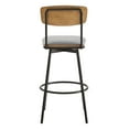 thumbnail image 6 of CHITA Swivel Counter Height Bar Stools with Back Set of 2, 30'' Seat Height, Metal & Wood Frame, Light Beige, 6 of 9