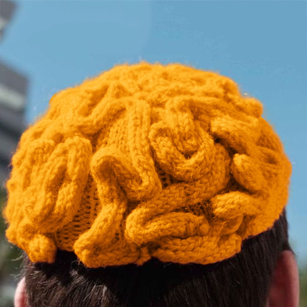 Hand Knitted Personality Brain Hat Kids 