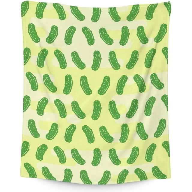 LHSHID Pickle Blanket Gifts Funny Throw Blanket for Adults Kids Lightweight Plush Soft Cozy Warm Flannel Blankets for Bed Couch