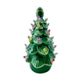 thumbnail image 2 of karymi Whimsical 7.28in Pink and Green Easter Christmas Tree Shaped Resin Ornament with Multicolor LED Lights Indoor Holiday Window Display Tabletop Centerpiece House Decor House Decor, 2 of 6