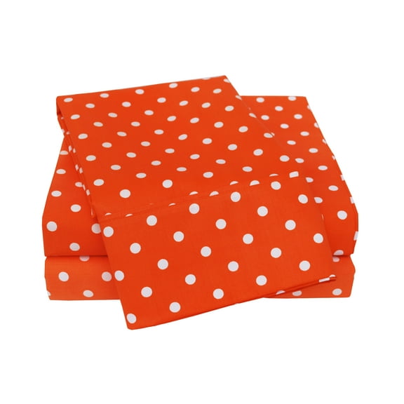 Decorative Polka Dot Sheet Set Orange / Full