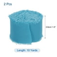 thumbnail image 2 of Chiffon Ribbon 1.5" x 10 Yard, Handmade Fringe Ribbon, Blue Silk Ribbon for Wedding, Gift Wrapping, 2pcs, 2 of 6