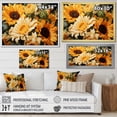 thumbnail image 4 of Designart "Burst of Sunshine Orange Sunflowers" Floral Floater Framed Canvas Print, 4 of 7