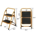 thumbnail image 2 of Ktaxon 2 Step Stool, Portable Folding 330 lb. Weight Capacity Step Ladder, for Home, Garden, Office, 2 of 13