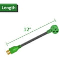 thumbnail image 3 of RVGUARD Welder Adapter, Generator 4 Prong 30 Amp to Welder 50 Amp Adapter, NEMA L14-30P to 6-50R Welding Adapter, 12 Inch, Green, 3 of 5