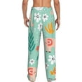 thumbnail image 3 of Daiia Men'S Elephant And Flowers Pants,Bottoms Sleep Lounge,Pajama Pants,Pj Bottoms Drawstring And Pockets-Xx-Large, 3 of 9