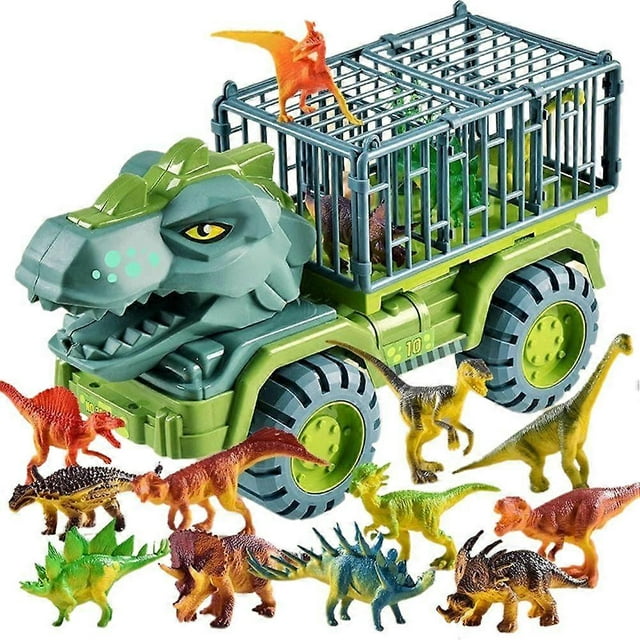 Dinosaurs Car Truck Transport Car Set Dinosaur Car Transporter Carrier Car Crane Kids Toy