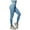 Women casual Sky Blue legging, variant on HAPIMO Yoga Legging Pants for Women Gradient Color Block High Rise Trousers Running Sports Stretch Fall Trendy Clothes Blue L