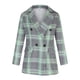 thumbnail image 4 of Puntoco Mujer Traje de Negocios Impresión a Cuadros Manga Larga Cardigan top Chaqueta Abrigo Puntoco Puntoco-1, 4 of 9