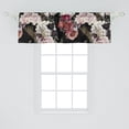 thumbnail image 2 of Flowers Window Valance, Blossoming Roses Detailed Watercolor Painting Romantic Bouquet Fern Leaves, Curtain Valance for Kitchen Bedroom with Rod Pocket, 54" X 18", Black Multicolor, by Ambesonne, 2 of 2