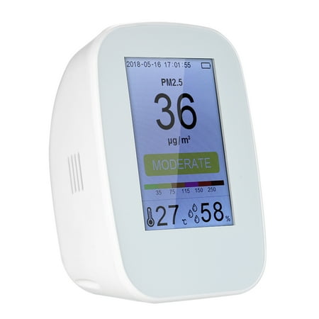 

Htovila Portable Air Quality Detector Indoor/Outdoor Digital PM2.5 Gas Monitor LCD TVOC Tester Instrument Meter Air Analyzers with Rechargeable Battery