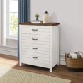 thumbnail image 2 of Lancaster Farmhouse 4-Drawer Dresser, Ivory & Oak, Living Essentials My Lux Decor Round, 2 of 6