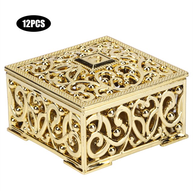 Candy Container, PS Plastic Candy Box, Multi-layer Electroplating Technology Candy Wedding Chocolate Children's Day Jewelry Gold,Silver