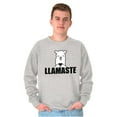 thumbnail image 5 of Llamaste Namaste Spiritual Llama Sweatshirt for Men or Women Brisco Brands M, 5 of 6