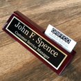 thumbnail image 6 of Rosewood Desk Name Plate with Business Card Holder, 6 of 9