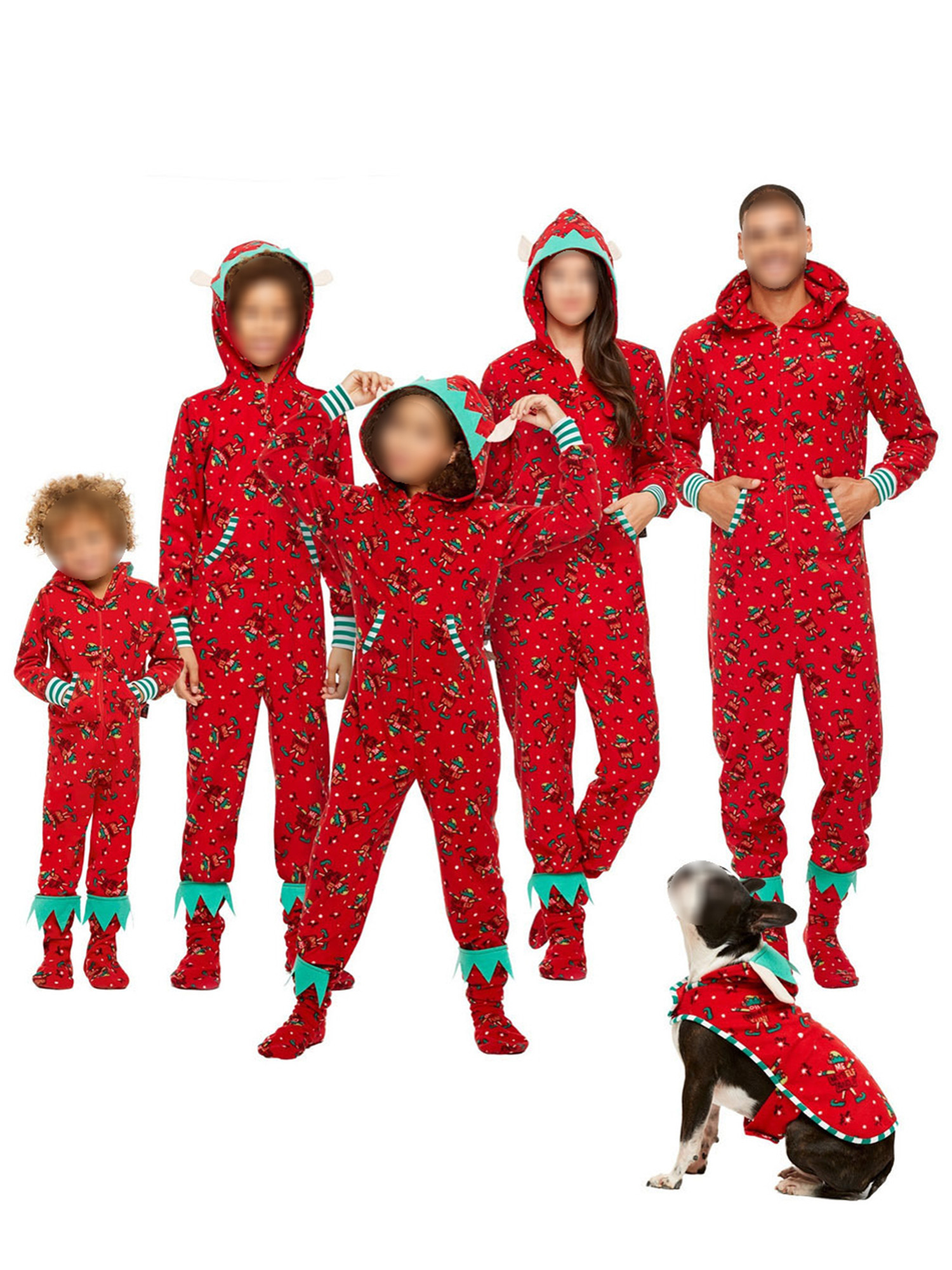 One Piece Family Romper Long Johns Toddler Red Pajamas Pajamas Christmas Pajamas Matching PJs Baby Monogram
