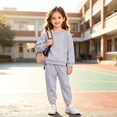 thumbnail image 5 of LvhaoGJOB Little Kids Boys Sweatshirt and Jogger Pants Outfit Set, Beige - fleece fabric, 5 of 7