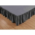thumbnail image 3 of Sheets & Beyond Solid Microfiber 14" Bed Skirt, Full, Gray, 3 of 4