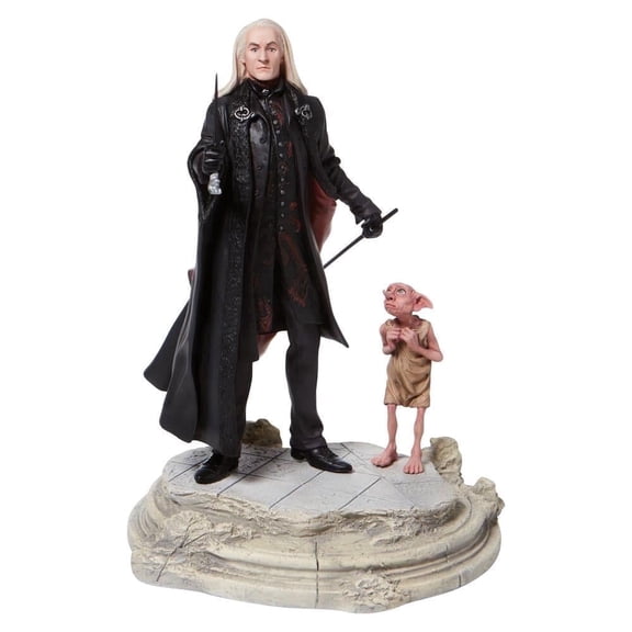 Wizarding World of Harry Potter Lucius Malfoy with Dobby Figurine 10.3in H